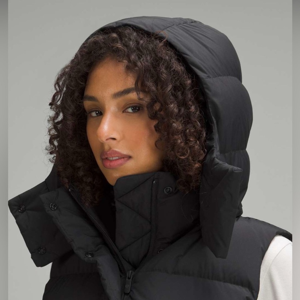 Lululemon Wunder Puff Oversized Super-Cropped Vest Black, 4 EXCELLENT CONDITION - Picture 2 of 13